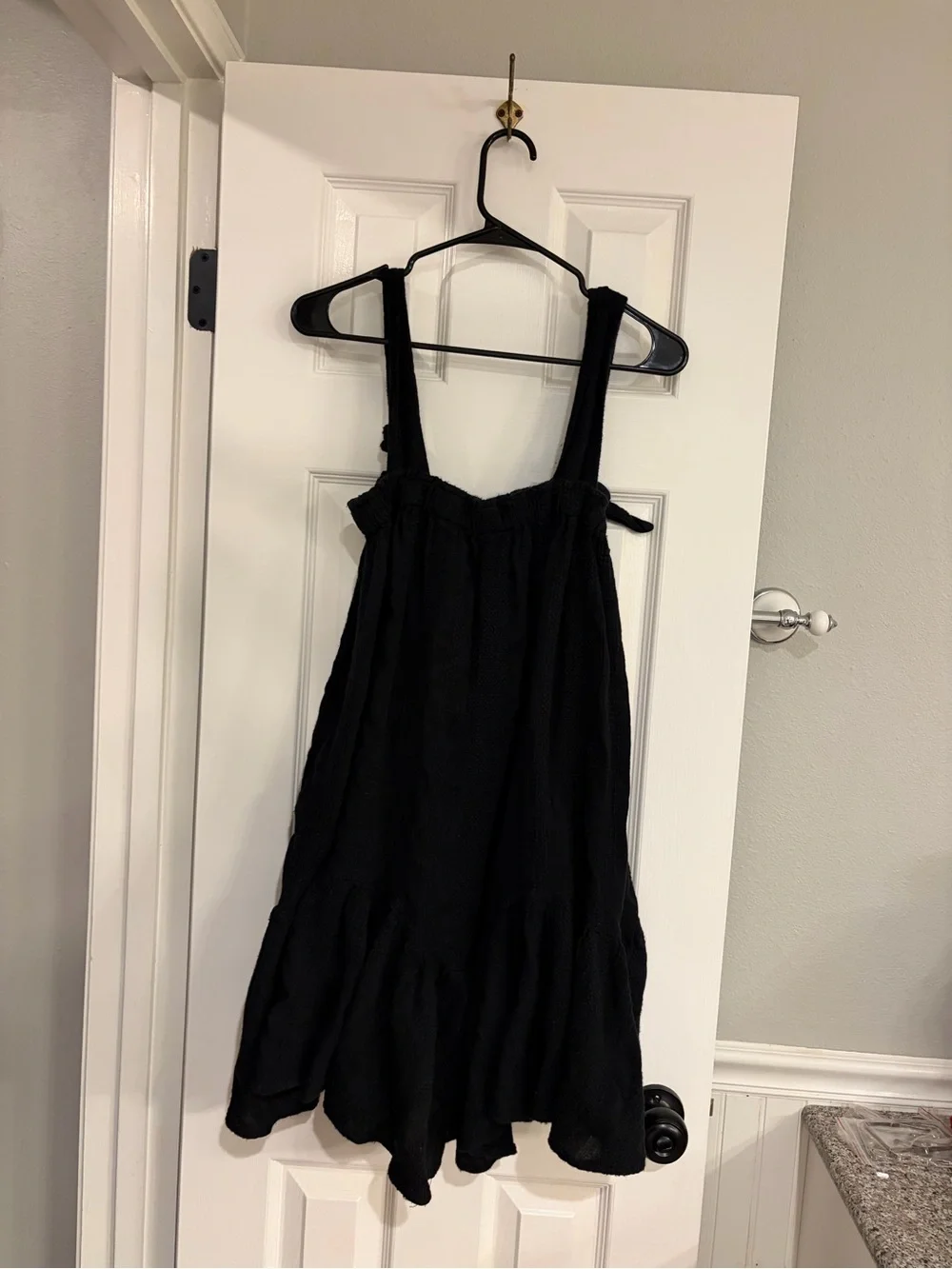 Free People Sweet Thing Tunic Dress Small Black Boho
